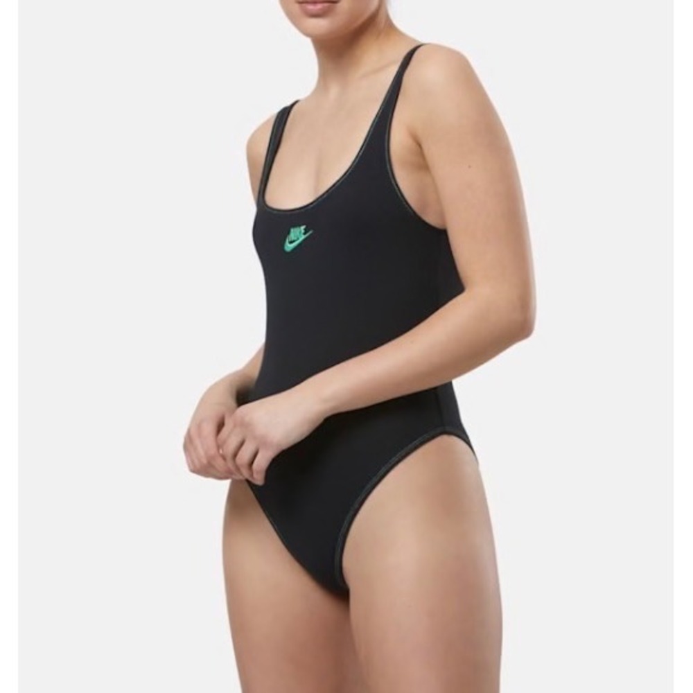 Nike Sportswear Women Bodysuit Black Green FJ5219-010 Large NWT